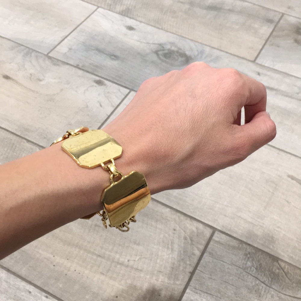 NWOT J. Crew Metal Shield Bracelet - Picture 3 of 5
